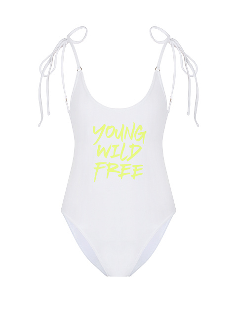 White Printed Swimsuit, 1