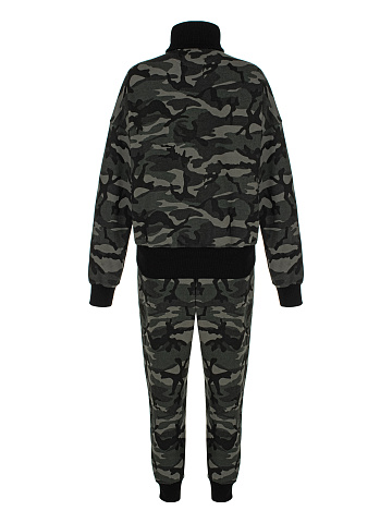 Black Camouflage Jersey Suit, 2