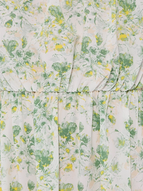 Green Floral Printed Midi Dress, 3