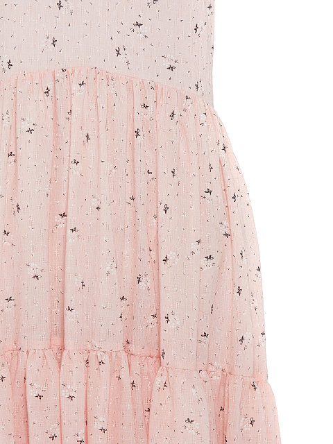 Light Pink Flower Printed Cotton Sundress, 3