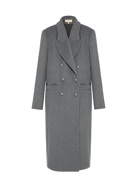 Grey Striped Double-breasted Coat, 1