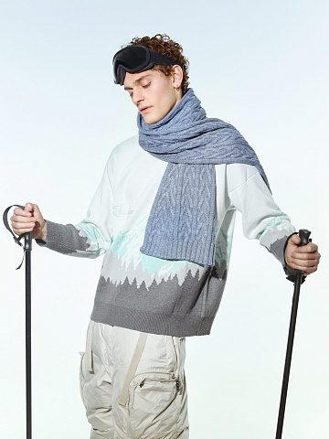 Blue Wool Scarf, 2