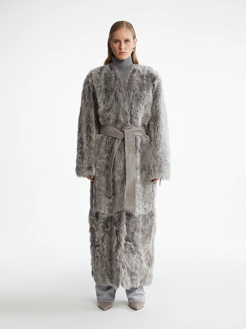 Toscana Shearling Long Coat, 2