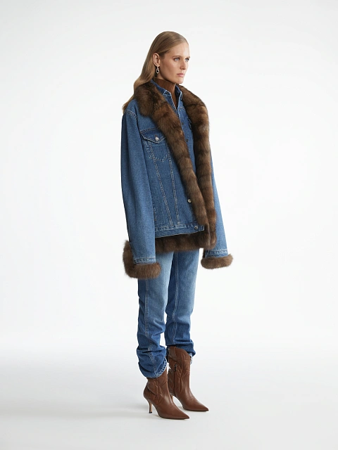 Blue Denim & Barguzin Sable Jacket, 6