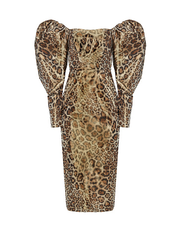 Leopard off-the-shoulder dress, 1