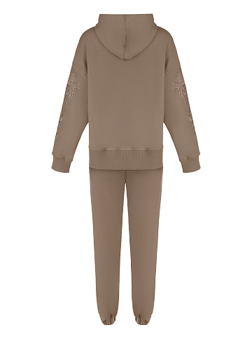 Dragons Embroidered Cocoa Jersey Suit, 2