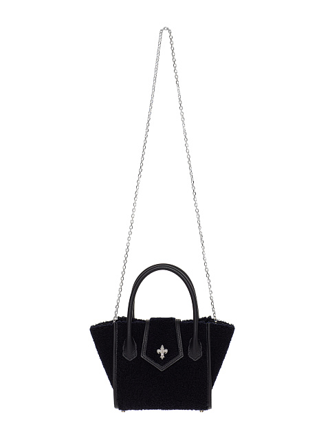 Black Shearling Lily Bag, 4