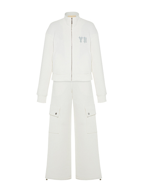 White Jersey Cargo Pants Tracksuit, 1