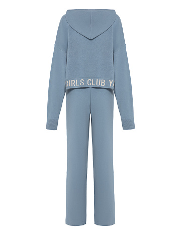 Light Blue "Hot Girls Club" Cashmere Suit, 2