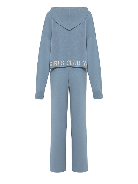 Light Blue "Hot Girls Club" Cashmere Suit, 2