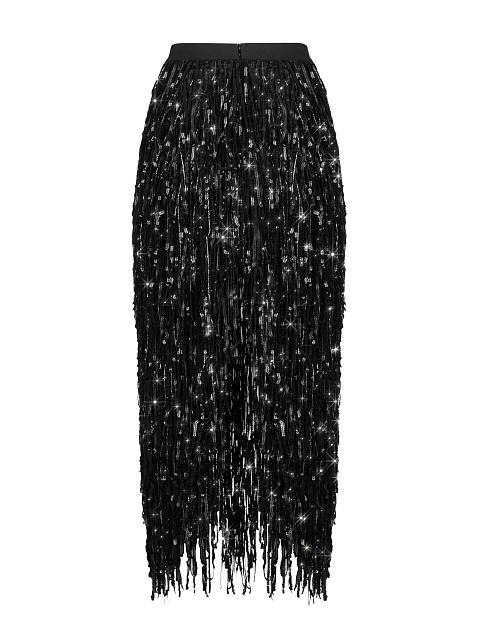 Black Sequined Midi Skirt, 2