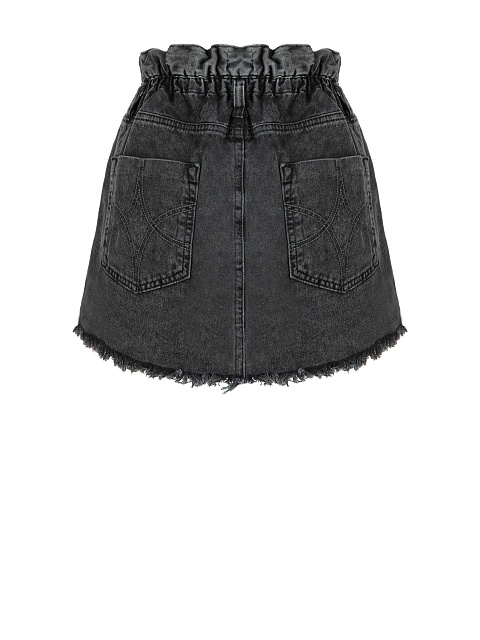 Dark Grey Denim Mini Skirt, 3 Dark Grey Denim Mini Skirt, 3