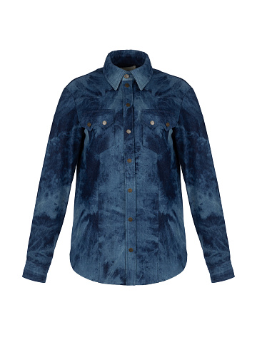 Blue Denim Tie-Dye Shirt, 1