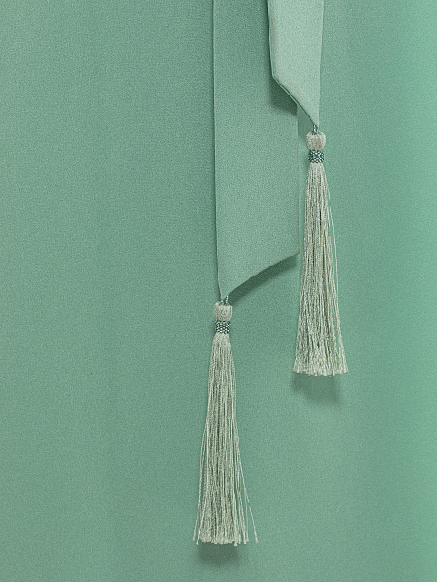 Green Rayon Midi Dress, 4