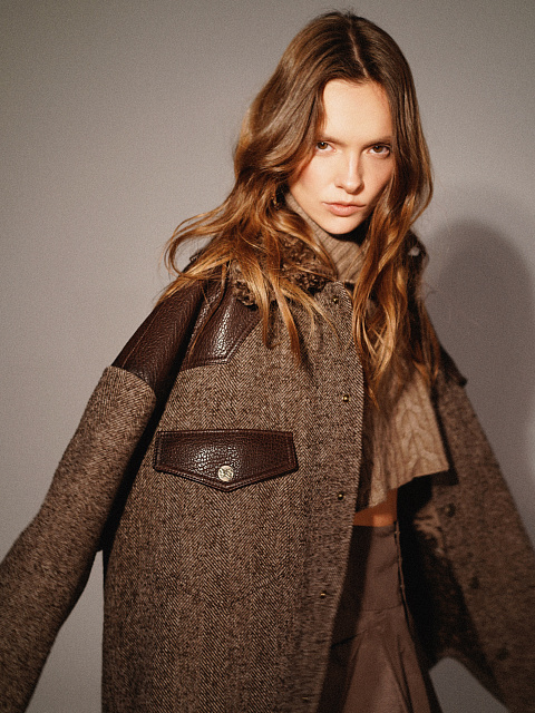 Brown Wool & Astrakhan Fur Jacket, 8