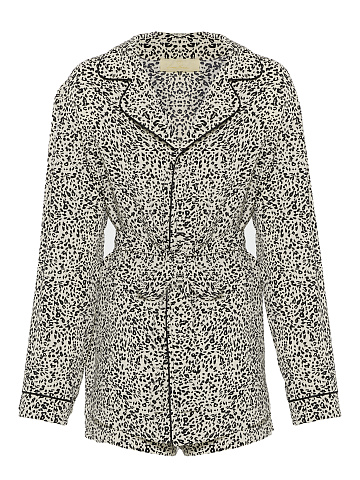 Beige Leopard Pajama Set, 1