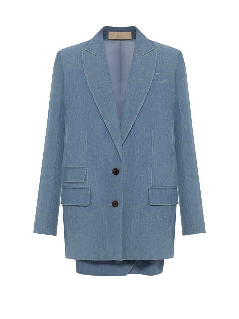 Blue denim two-piece suit, 1