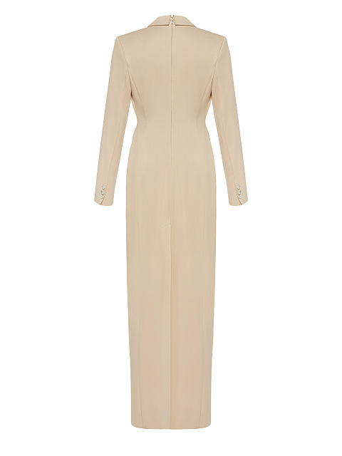 Beige Maxi Jacket Dress, 2