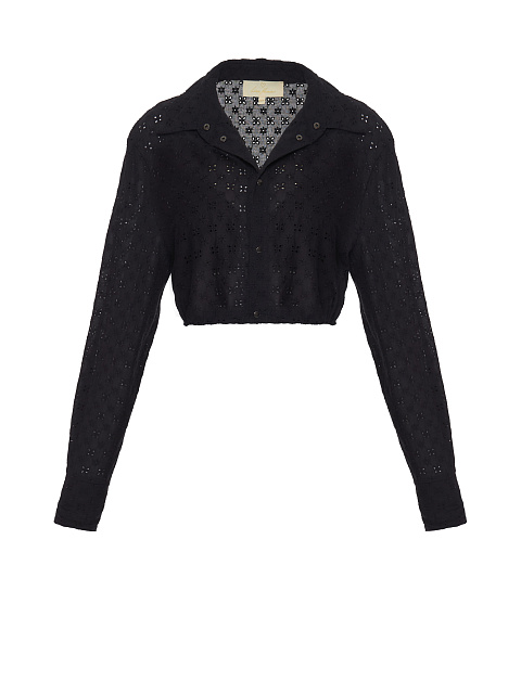 Black Cotton Lace Set Of Bra & Cropped Shirt, 2 Black Cotton Lace Set Of Bra & Cropped Shirt, 2