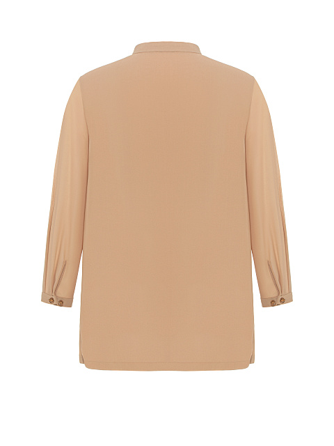 Beige Embroidered Chiffon Shirt, 2