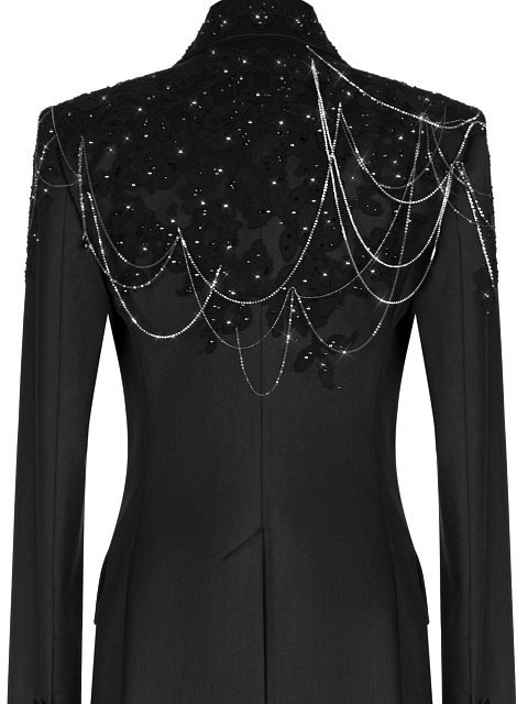 Black Silk Rhinestone Suit, 3