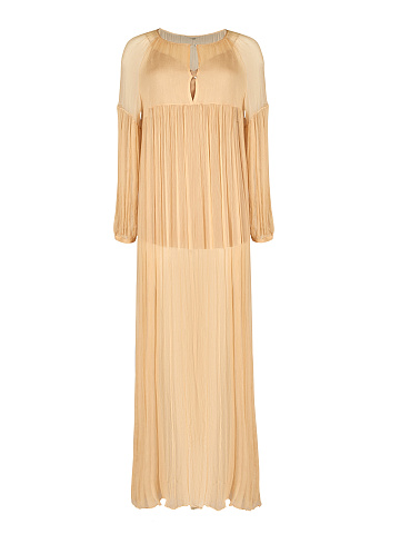 Peach Chiffon Maxi Dress, 1