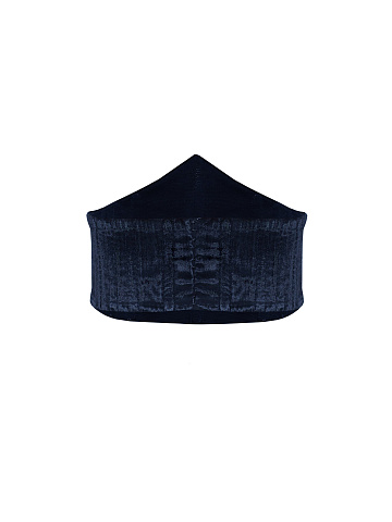 Dark blue velvet corset, 2