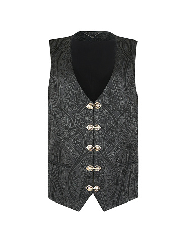 Black Jacquard & Lurex Vest, 1