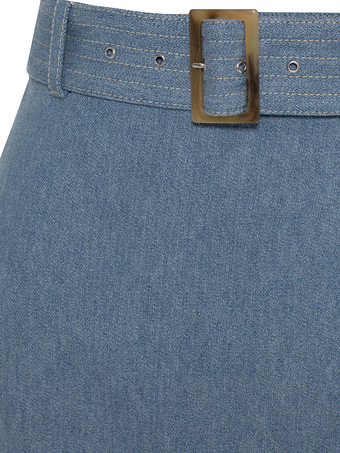 Blue denim two-piece suit, 4