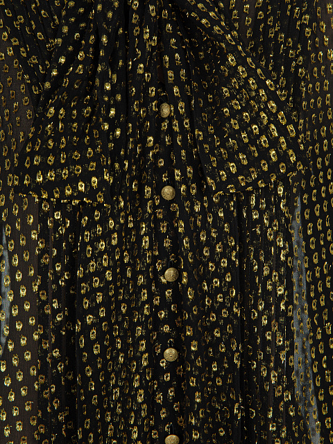Black & Gold Polka Dot Blouse, 3