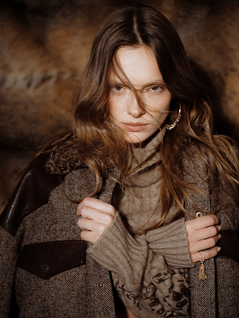 Brown Wool & Astrakhan Fur Jacket, 9