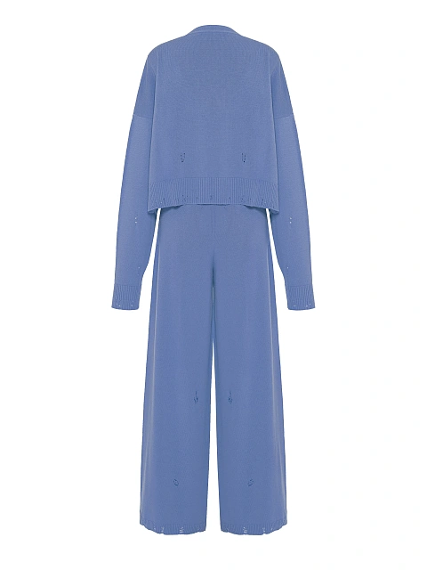 Lilac Knitted Cardigan, Top & Pants Set, 3