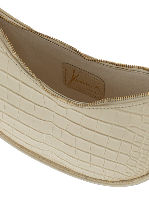 Half Moon Bag in Milky Crocodile Leather, 6