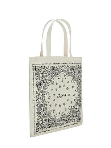 Black Paisley Printed Shopper Bag, 2