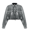 Silver Plated Black Denim Jacket