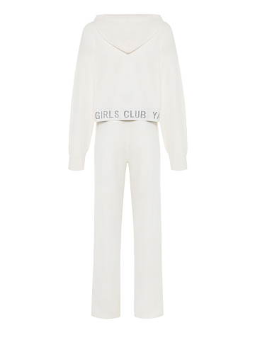 White "Hot Girls Club" Jersey Suit, 2