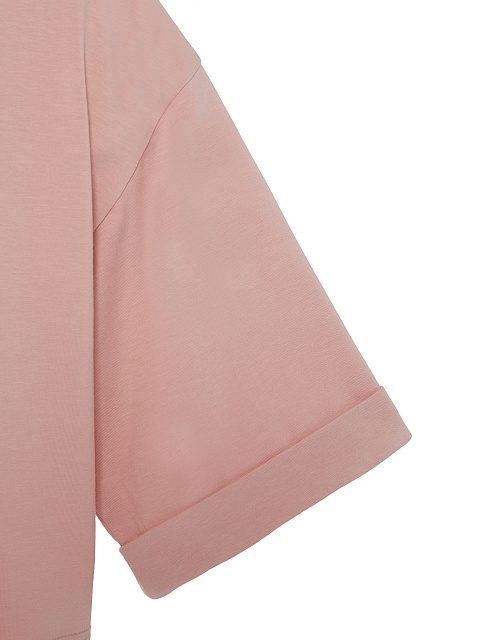 Pink Cotton Cropped T-shirt, 3