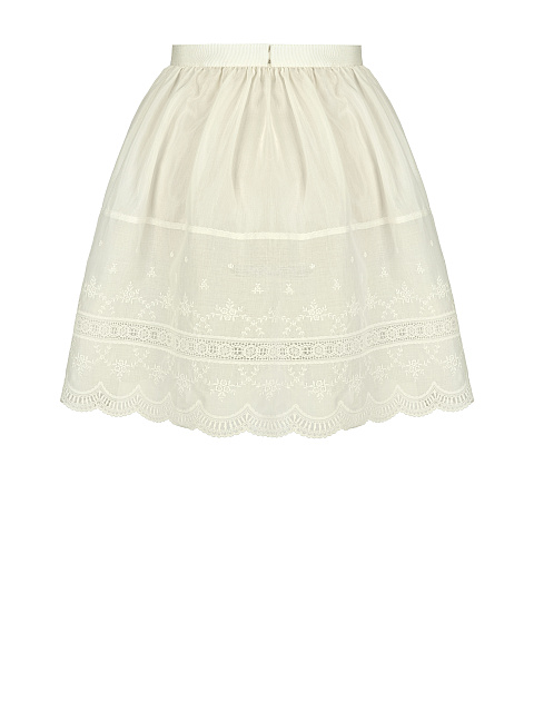Beige Lace Trim Underskirt, 2 Beige Lace Trim Underskirt, 2