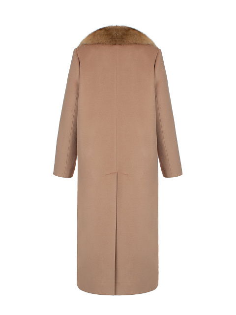 Beige Sable Fur & Cashmere Coat, 7