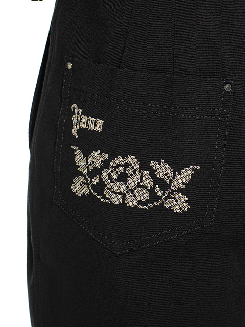 Black denim jumpsuit, 4