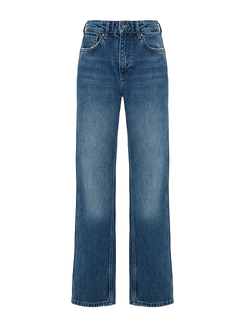 Blue Straight Leg Jeans, 1