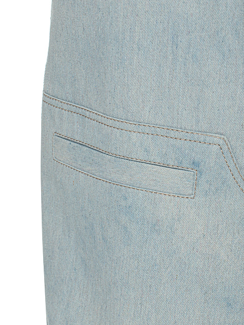 Light Blue Washed Denim Joggers, 4