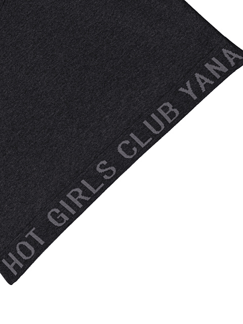 Dark Grey "Hot Girls Club" Cashmere Suit, 5