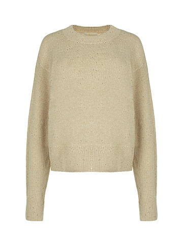 Beige Lurex & Sequins Jumper, 1
