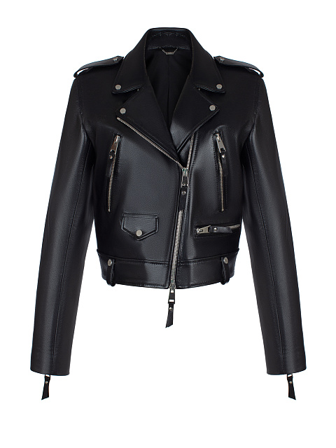 Black Leather Biker Jacket, 2