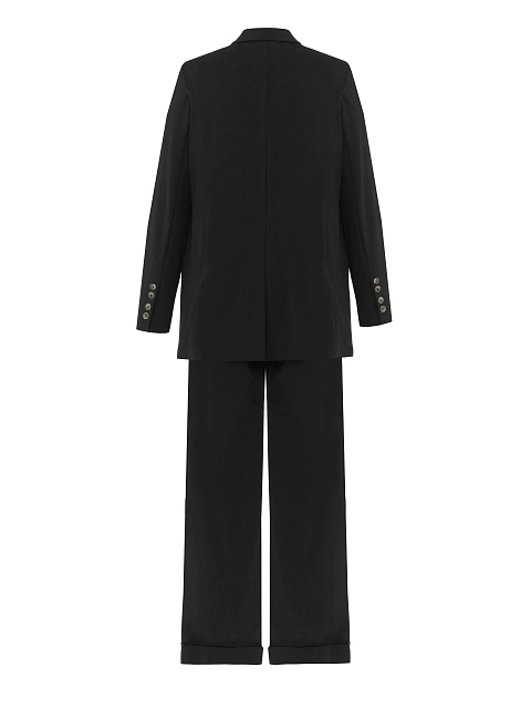 Black Jersey Pant Suit, 2