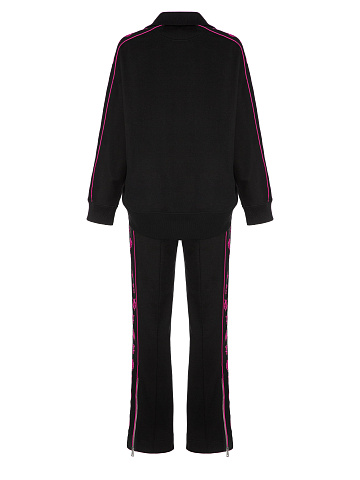 Black Embroidered Jersey Suit, 2