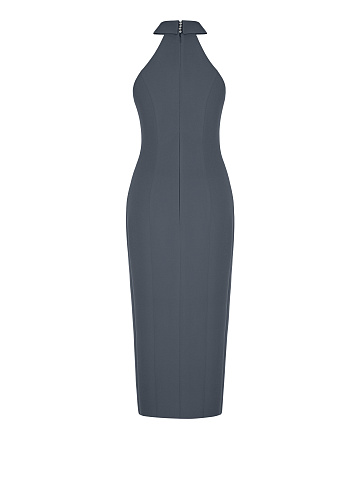 Grey Sleeveless Midi Dress, 2