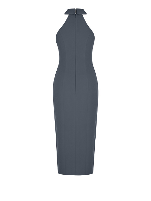 Grey Sleeveless Midi Dress, 2