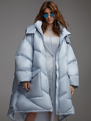 Light Blue Oversized Puffer Jacket, 1